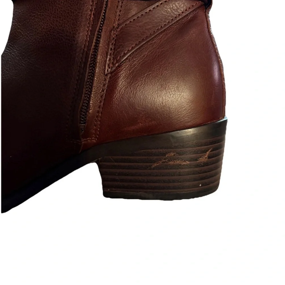 Sam Edelman Women's Brawley Leather Ankle Boot Deep Pecan Size 7.5 Display Boots